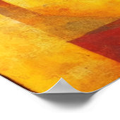 Helder gekleurde moderne anstract drie vrienden poster (Hoek)