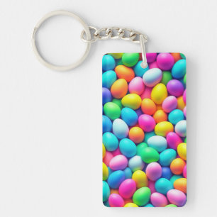 Helder gekleurde Paasei/Lente Sleutelhanger