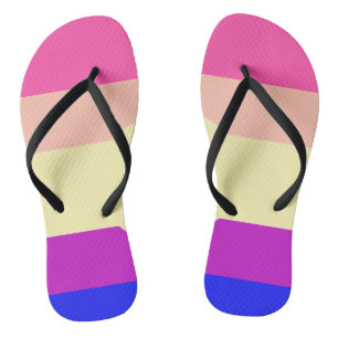 Helder gekleurde strepen-zomer- teenslippers