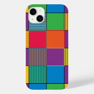 Helder gekleurde vierkantjes, Stripes iPhone 6/6s  Case-Mate iPhone 14 Plus Hoesje