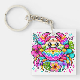 HELDER GEKLEURDE ZOMERTHEMA'S SLEUTELHANGER