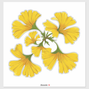 Helder Gele Bloemcluster Sticker