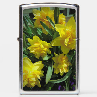 helder gele narcissen Zippo aansteker