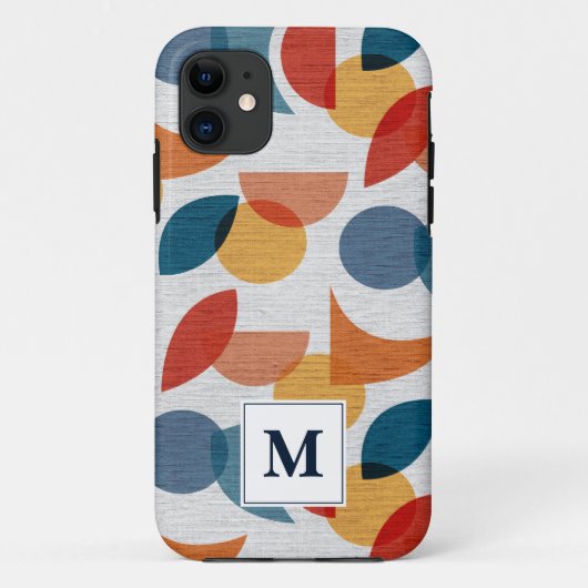 Helder Geometrisch Abstract Middeleeuws Modern Case-Mate iPhone Case (Achterkant)