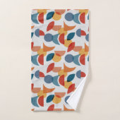 Helder geometrisch retro Abstract Mideeuwse Modern Bad Handdoek (Handdoek)