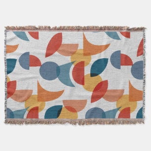 Helder geometrisch retro Abstract Mideeuwse Modern Deken