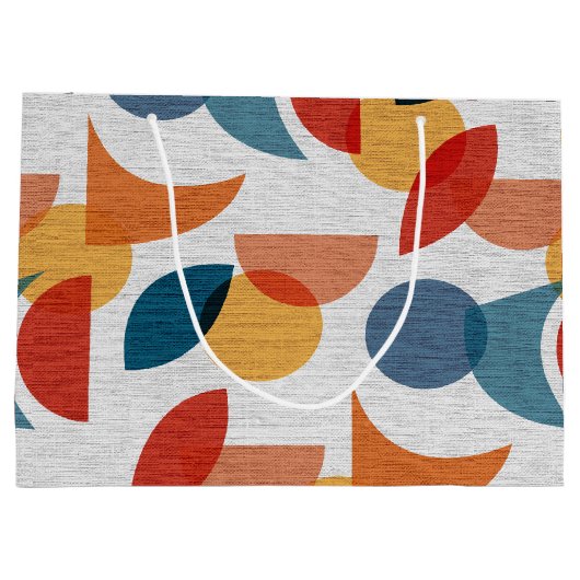 Helder geometrisch retro Abstract Mideeuwse Modern Groot Cadeauzakje (Achterkant)