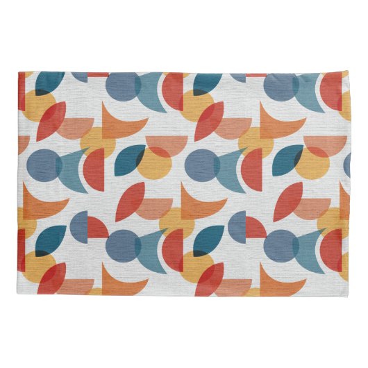 Helder geometrisch retro Abstract Mideeuwse Modern Kussensloop (Achterkant-Links)
