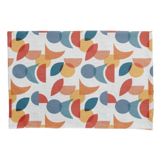 Helder geometrisch retro Abstract Mideeuwse Modern Kussensloop (Voorkant-Links)