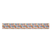 Helder geometrisch retro Abstract Mideeuwse Modern Lint (Voorkant)