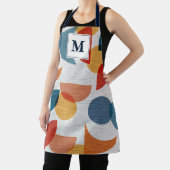 Helder geometrisch retro Abstract Mideeuwse Modern Schort (Insitu)