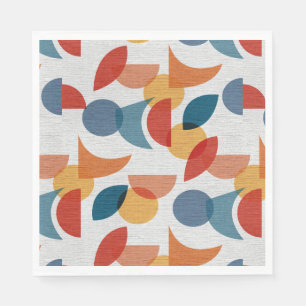 Helder geometrisch retro Abstract Mideeuwse Modern Servet