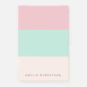 Helder gepersonaliseerd colorblock post-it® notes