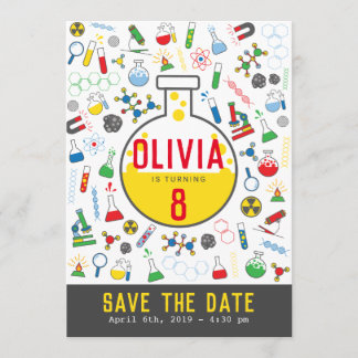 Helder geslachtneutraal wetenschappelijk reageerbu kaart