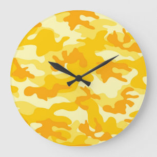 Helder Golden Gele Camo Decor Colorful Grote Klok