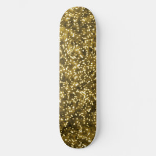  Helder Goud Geel Faux Glitter Ontwerp Skateboard
