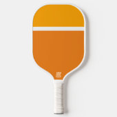 Helder goudgeel wit Oranje kleurenblok Pickleball Paddle (Voorkant)