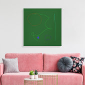 Helder Groen Canvas Afdruk (Insitu (Woonkamer))