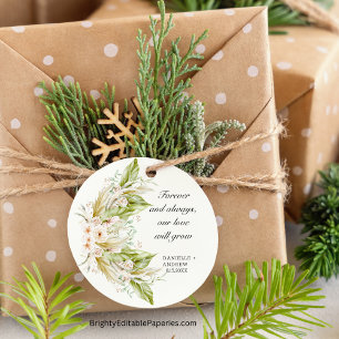 Helder groen tropisch pampasgras ronde sticker