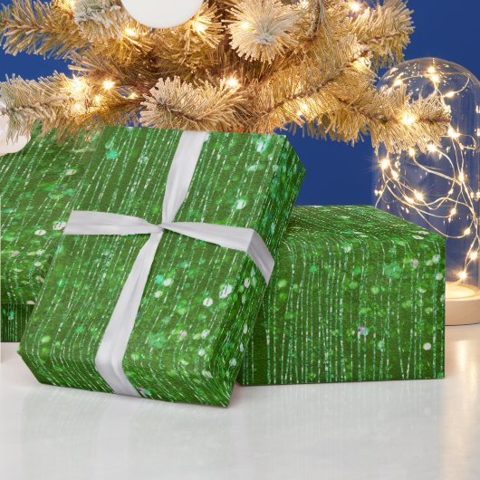 Helder groene glinsterende glitter cadeaupapier (Feestdagen)