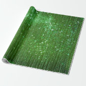 Helder groene glinsterende glitter cadeaupapier (Uitgerold)