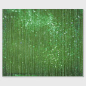 Helder groene glittersparkels cadeaupapier (Vlak)