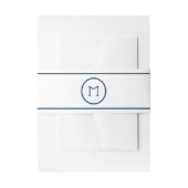 Helder, helder marineblauw en wit minimalistisch uitnodigingen wikkel (Voorkant Voorbeeld)