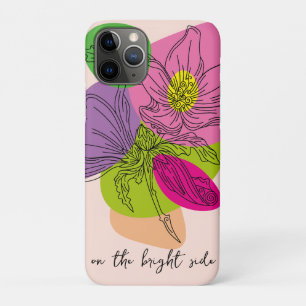 Helder Hibiscus Flower Line Art iPhone 11 Pro Hoesje