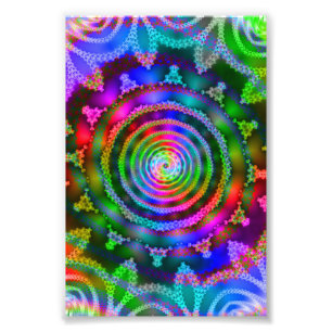 Helder Kaleidoscoop Foto Afdruk