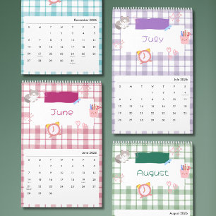 Helder Kawaii Kitty Kunstkalender Kalender