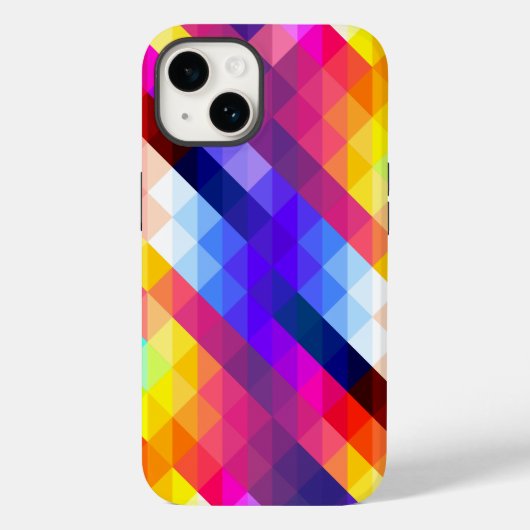 Helder kleurrijk Abstract geometrisch patroon Case-Mate iPhone Case (Achterkant)