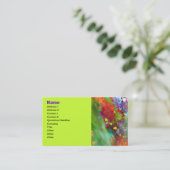 helder kleurrijk abstract visitekaartje (Staand voorkant)