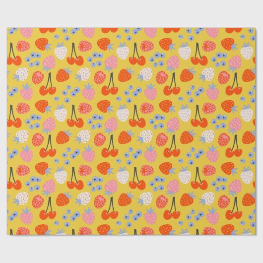 Helder kleurrijk besvruchten patroon cadeaupapier (Vlak)