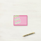 Helder Kleurrijk Chevron Patroon Aangepaste Monogr Post-it® Notes (Op bureau)