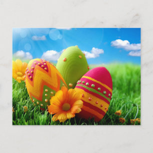 Helder Kleurrijk Easter Egg ontwerp Feestdagenkaart
