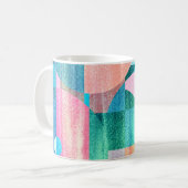 Helder, kleurrijk geometrisch Abstract Koffiemok (Voorkant links)