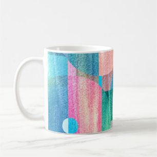 Helder, kleurrijk geometrisch Abstract Koffiemok