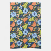 Helder Kleurrijk Modern Mooi Bloemmotief Theedoek (Verticaal)