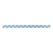 Helder Kleurrijk Puzzel Piece Patroon Lint (Voorkant)