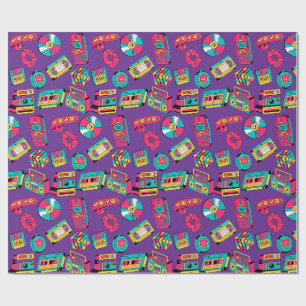 Helder Kleurrijk Retro 90s Cadeaupapier
