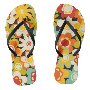 Helder Kleurrijk Retro Schattig Bloemmotief Teenslippers