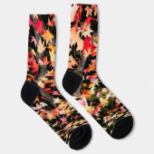 Helder kleurrijke mantel Leaf Sokken (Rechts)