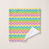 Helder Kleurrijke Regenboog Chevron Patroon Bad Handdoek (Wasdoekje)