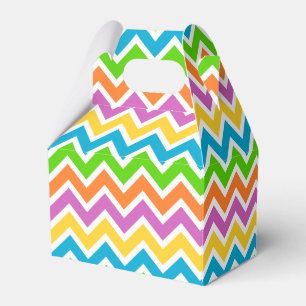 Helder Kleurrijke Regenboog Chevron Patroon Bedankdoosjes