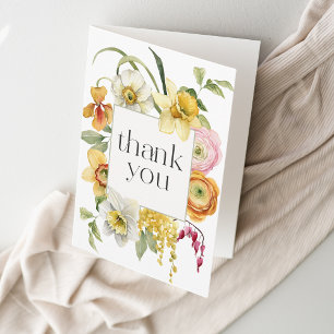Helder Lentetuin Aquarel Bloemstuk Bedankt