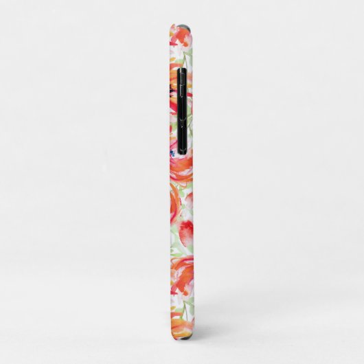 Helder levendig bloempatroon waterverf Case-Mate iPhone case (Achterkant/links)