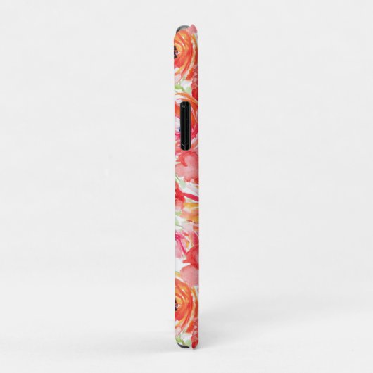 Helder levendig bloempatroon waterverf Case-Mate iPhone case (Achterkant/rechts)