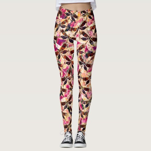 Helder libellen leggings (Voorkant)
