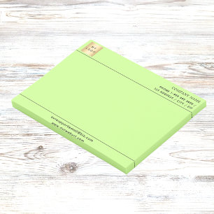 Helder licht groen business logo letterhead post-it® notes