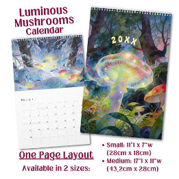 Helder Lichtgevend Psychedelisch Paddenstoel  Kalender